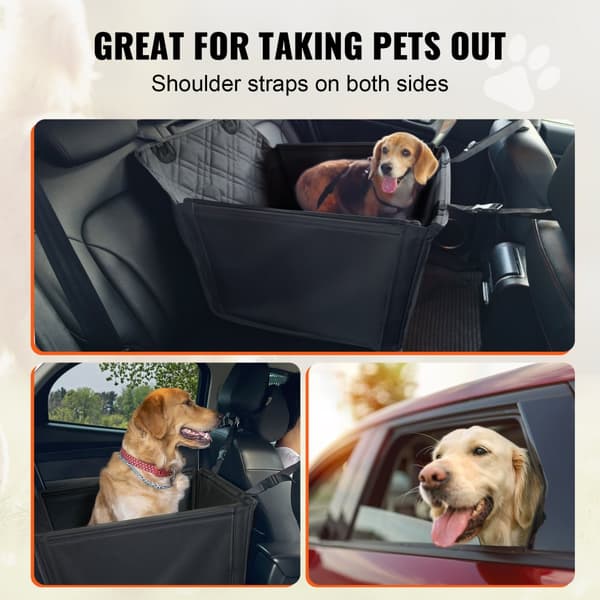 Hund Booster Bilens Säte, Pet Car Seat för SML Hundar upp till 22 kg, Svart