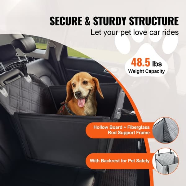 Hund Booster Bilens Säte, Pet Car Seat för SML Hundar upp till 22 kg, Svart