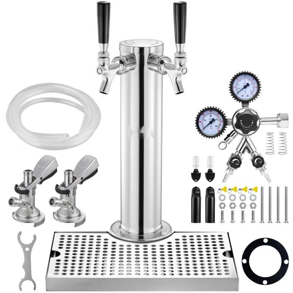 Kegerator med dobbelt tappe- og tårnsæt, øl-tårn med A-system kegkobling, perfekt til fest og hjemmebar
