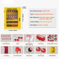 Miniatyrbillede 7 af 9: Elektrisk Lockout Tagout Kit, 59 dele sikkerhedspakke med hængelåse, hasper, mærkater, binder, stik lockout, kamafbryder