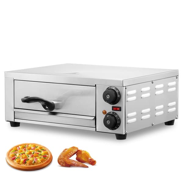Sähköinen pöytätasoinen pizzauuni 12", 1500W, säädettävä lämpötila, 0-120 min ajastin, nopea lämmitys