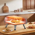 Miniatyrbillede 8 af 9: Elektrisk pizzamaskine til bordplade, 12" pizzaovn til indendørs og udendørs brug, hurtig opvarmning, robust design