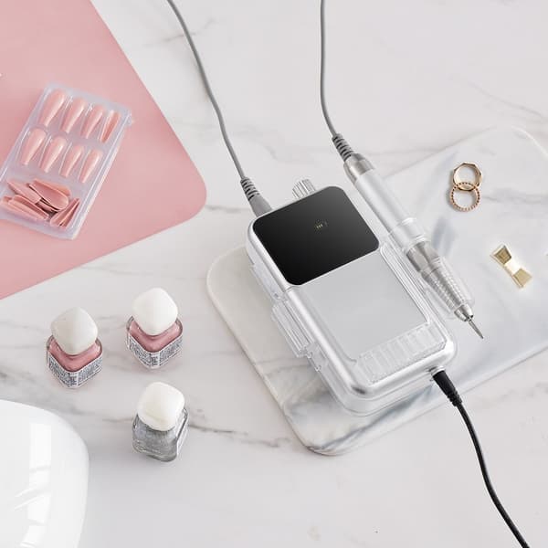 Elektrisk sladdlös nagelborrmaskin, 35000 RPM, borstlös motor, manicureverktyg, professionell nagel-e-fil