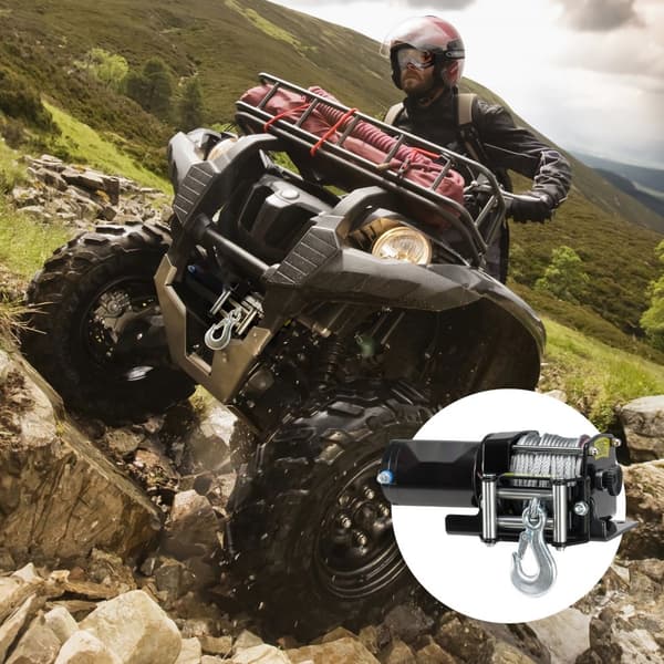Elektrisk ATV UTV spil 3000 lb, vandtæt IP55, stålkabel, kablet kontrol med effektive funktioner