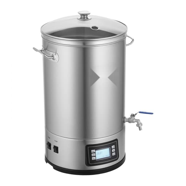 Elektriskt bryggsystem, 8 GALLON bryggkärl, allt-i-ett ölbryggare för hemmabruk, 304 rostfria bryggtillbehör med panel, inkluderar