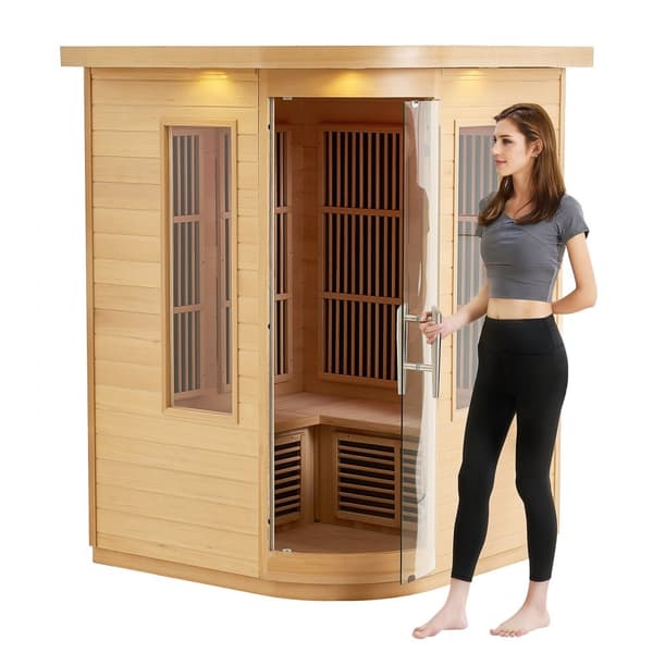 Far Infrared Bastu 2 Personer Hemma Spa, 1850W, Effektiv Värme, Modern Design