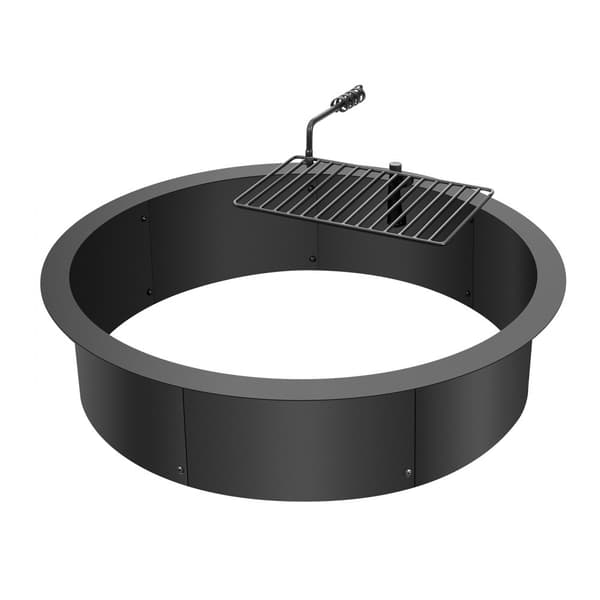 35 tuuman teräksinen DIY nuotiopaikka, Fire Pit Ring ja BBQ Fire Ring, kestävä ulkokäyttöön