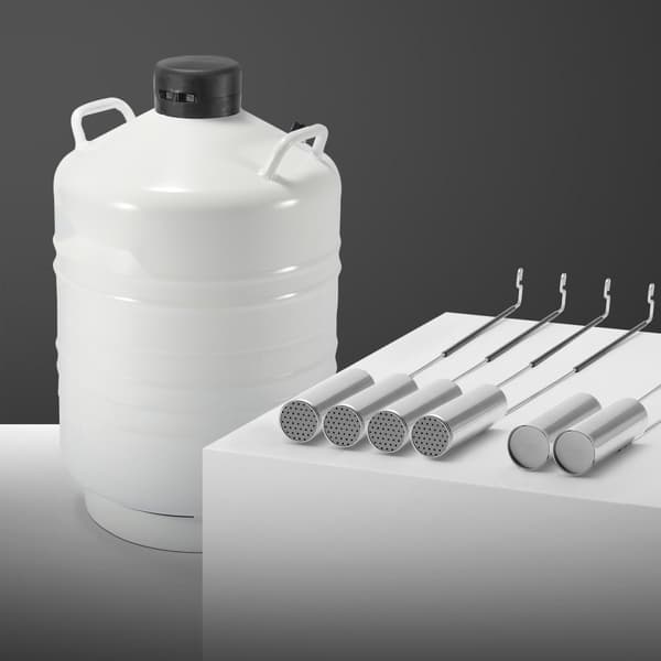 Flytande kvävetank 30 L, Aluminiumlegering LN2, Dewar, 6 kapslar, hög kvalitet, lätt vikt, effektiv kylning