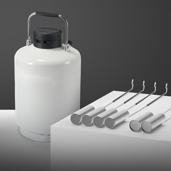 Flydende nitrogentank 6 l, aluminiumslegering, LN2 Dewar beholder, til opbevaring af 6 dåser