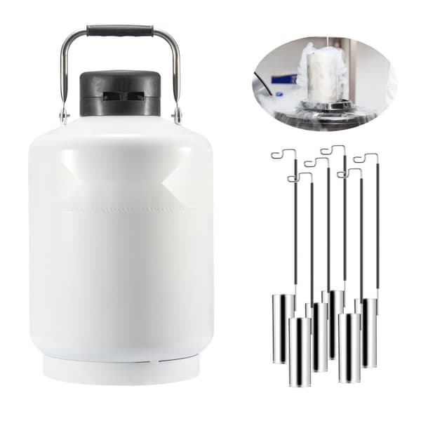 Flydende nitrogentank 6 l, aluminiumslegering, LN2 Dewar beholder, til opbevaring af 6 dåser