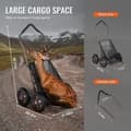 Pikkukuva 4 / 9: Taitettava Deer Cart Pelikaukalon Kuljetin, 500 LBS Kantokyky, Kestävä Varusteteline