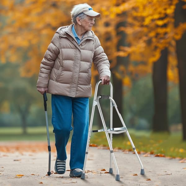 Taitettava Hemi Walker, Yhden Käsivarren Liikkuvuuskävely, Ikäihmisille, Säädettävä Korkeus