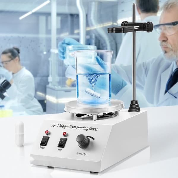 Laboratorium Magnetrörare Värmeplatta 1L, Hastighetsreglering, Magnetrörare 25W
