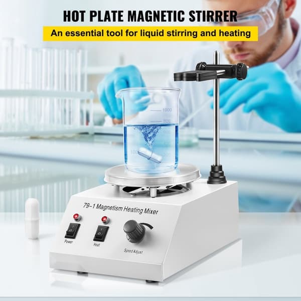Laboratorium Magnetrörare Värmeplatta 1L, Hastighetsreglering, Magnetrörare 25W