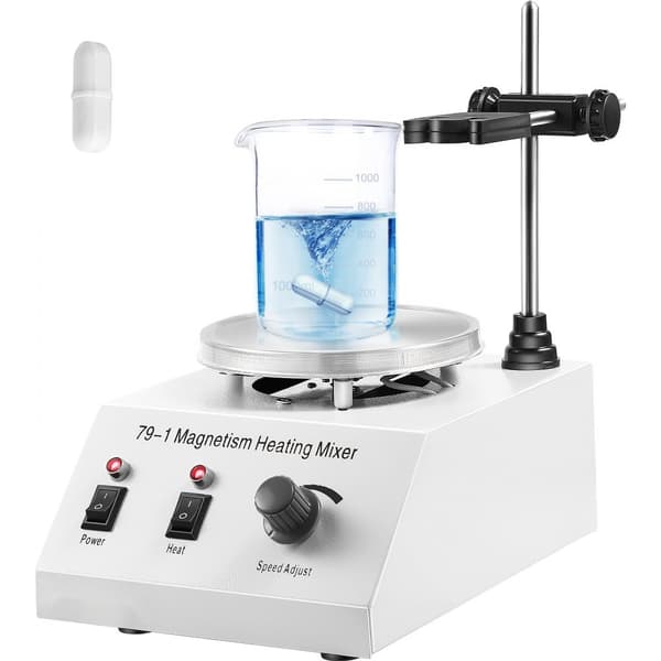 Laboratorium Magnetrörare Värmeplatta 1L, Hastighetsreglering, Magnetrörare 25W