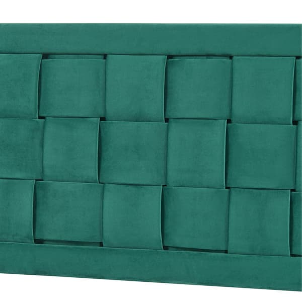 Klädd sänggavel Tervo 140x5x45 cm grön [en.casa]