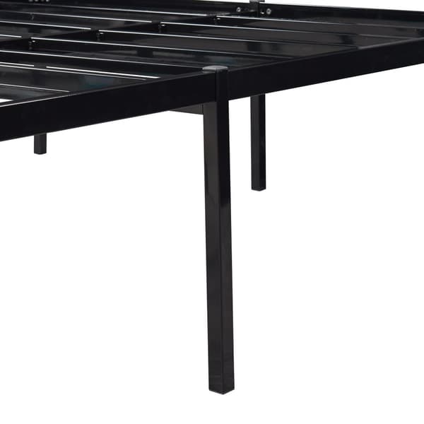 Säng Vårdö metall 200x140 cm svart [en.casa]