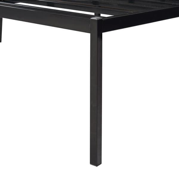 Säng Vårdö metall 200x140 cm svart [en.casa]