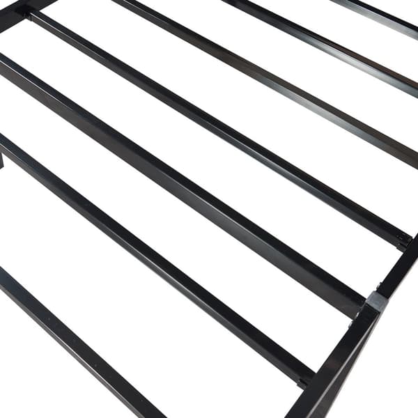 Säng Vårdö metall 200x90 cm svart [en.casa]