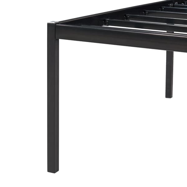 Säng Vårdö metall 200x90 cm svart [en.casa]