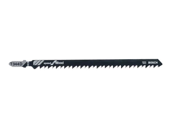 Bosch speed for Wood T 344 D - Sticksågblad - för spånskiva, plywood, fiberplatta, mjuka träslag - 3 delar - T-skaft - längd: 152 mm