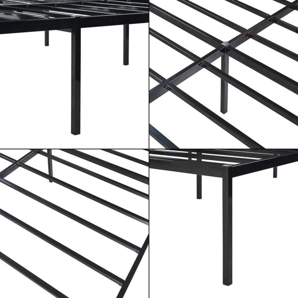 Säng Vårdö inkl. madrass metall 200x180 cm [en.casa]