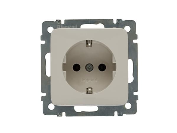 LEGRAND 776020 SSDO SL manteli valkoinen Schuko pistorasia pistorasia Valkoinen