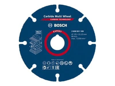 Bosch Expert Carbide Multi Wheel X-LOCK - Skjæreplate - for plast, tre med spiker, løvtre - 125 mm