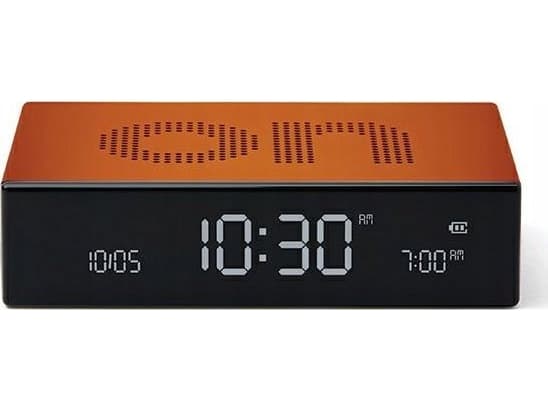 Lampa stołowa Lexon Flip Premium Double-sided Alarm Clock Orange/Orange LR152O1