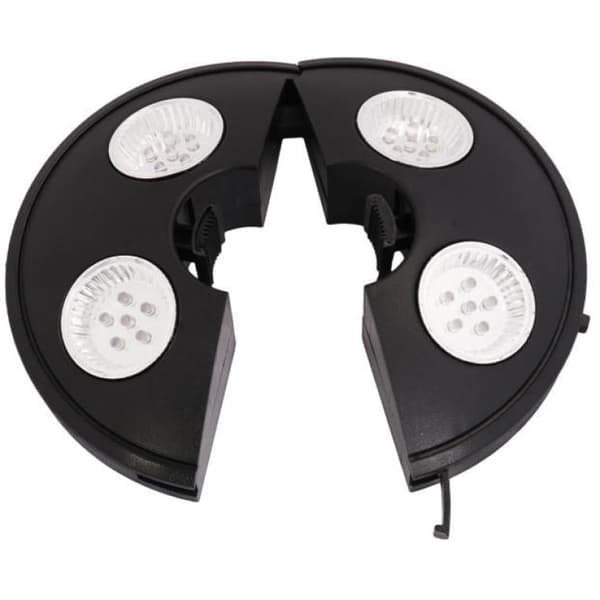 Multifunktionel LED-lampe til en haveparaply med en dobbeltsidet lyskilde