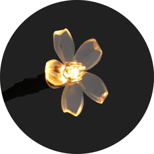 Dekorativt träd med varmt LED-ljus 150 cm, svart
