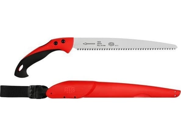 Felco 611, Trä, Stål, Svart, Röd, Rostfritt stål, Svart, Röd, 1 styck, 33 cm