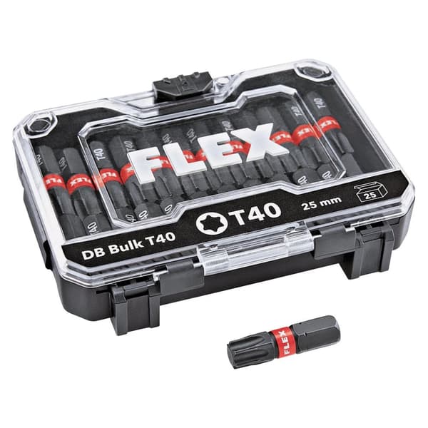 25-piece set of impact tips FLEX DB T40