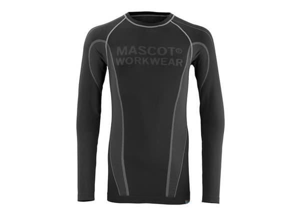 MASCOT 50561-940-09, Underskjorte, Sort, Unisex, Monokromatisk, M, 185 g/m²