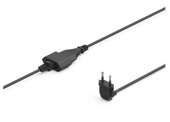 Hama 00223266, 3 m, inomhus, Typ C, Type C (CEE 7/16), Vinklad, Svart