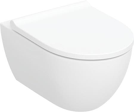 Geberit Acanto sæt væghængt toilet, skjult montering, KeraTect, TurboFlush, med toiletsæde: Soft close