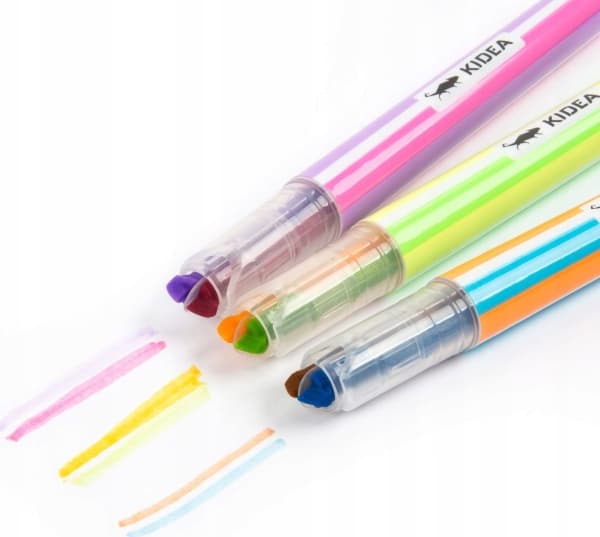 Derforem pennal Highlighter 2in1 Kidea p24, blandingspris for 1 stk