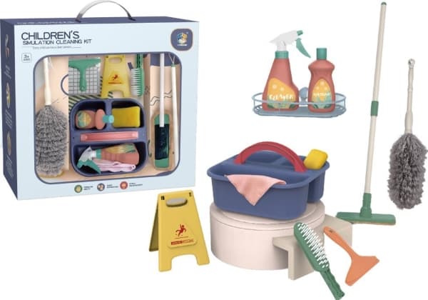 LeanToys for rengjøring 11 i 1 bøtte mopp kost vindusnal