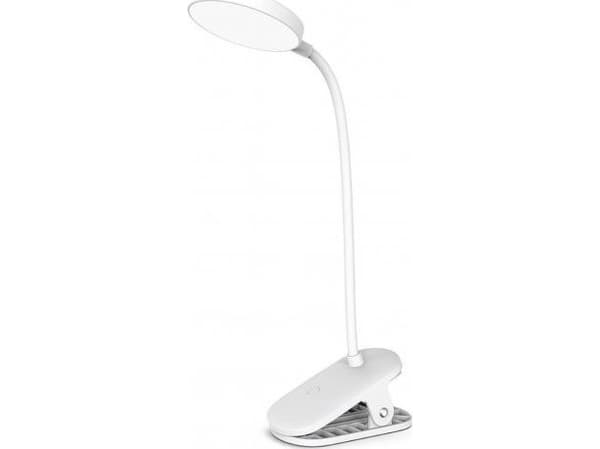 ColorWay LED Table Lamp Flexible and Clip 2 with Built-in Baterija | CW-DL10FCB-W