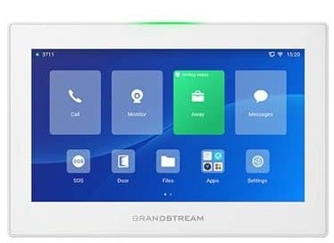 Grandstream GSC3574 - IP-intercomstasjon - kablet, trådløs - Bluetooth 5.0, 802.11a/b/g/n/ac/ax - 2.4 Ghz, 5 GHz - 10/100 Ethernet - hvit