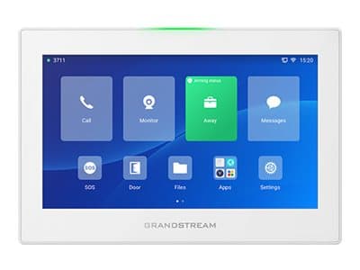 Grandstream GSC3574 - IP-intercomstasjon - kablet, trådløs - Bluetooth 5.0, 802.11a/b/g/n/ac/ax - 2.4 Ghz, 5 GHz - 10/100 Ethernet - hvit
