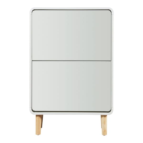 Skoskåp Aure 96x63x23,5 cm plats för 8 par skor vit [en.casa]