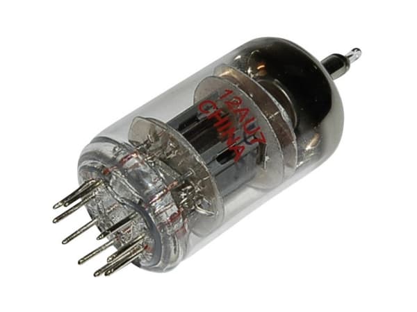 Putki (elektroniputki) ECC 82 = 12 AU 7 Poltal 9 Pistorasia Noval Kuvaus: LF-tuplatrioodi