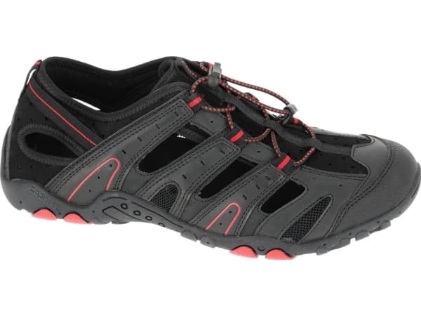 Lahti Pro Trekking sandaler pu/strikk, svart-rød, "39", lahti