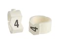 Pikkukuva 1 / 3: Brady Clip Sleeve Wire Markers, Musta, Valkoinen, Nailon, 50 kpl, 1,11 cm