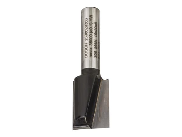 Bosch Standard for Wood - Rutertupp - for kryssfinér, bløtt tre, løvtre, medium-density fibreboard (MDF), sponplater - Straight - 16 mm - cylindrical