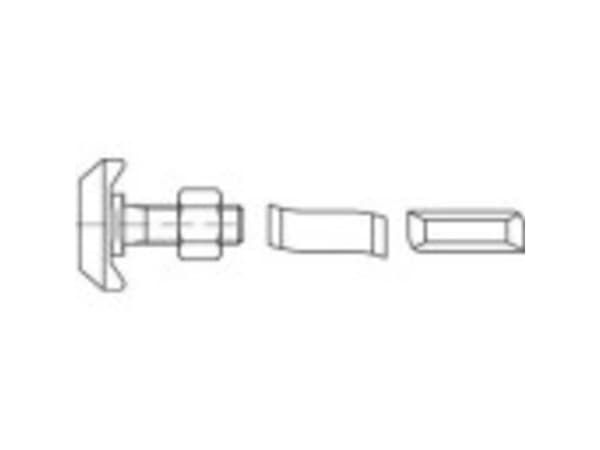 Alstertaler Schrauben & Präzisionsteile 1070226 Hammerhovedskruer M12 30 mm 88940 Rustfrit stål A4 25 stk