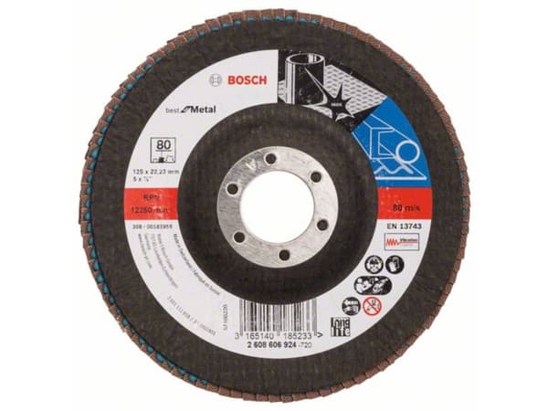 Bosch Best for Metal X571 - Klaffplate - for metall - 125 mm - X-LOCK - grovkorn: 80