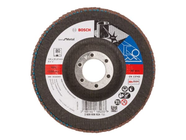 Bosch Best for Metal X571 - Klaffplate - for metall - 125 mm - X-LOCK - grovkorn: 80