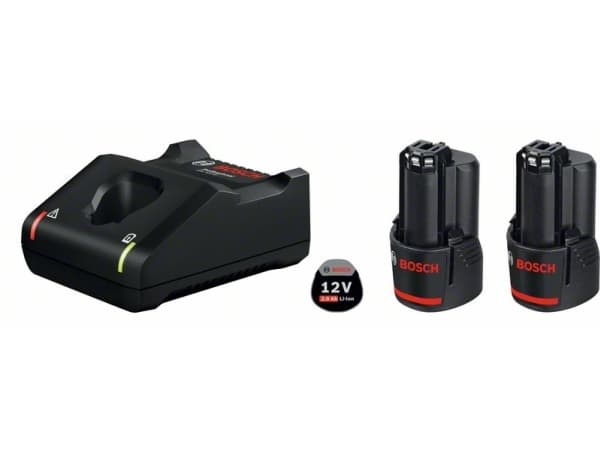 Bosch 1 600 A01 9R8, Batteri- og ladersett, Lithium-Ion (Li-Ion), 2 Ah, 12 V, Bosch, Sort